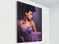 安装在墙上的横幅框架